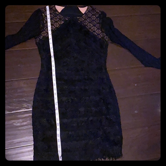 BCBG Max Azeris Black Bodycon Velma Eyelet Dress S - Picture 7 of 8